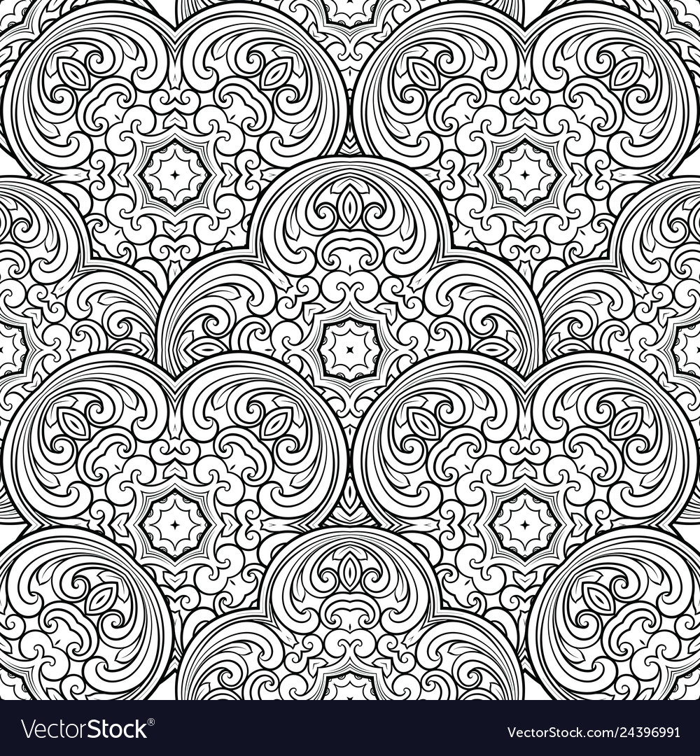 Seamless geometric line pattern in eastern