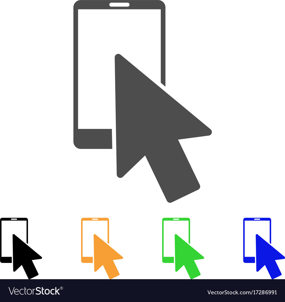 Smartphone arrow pointer icon