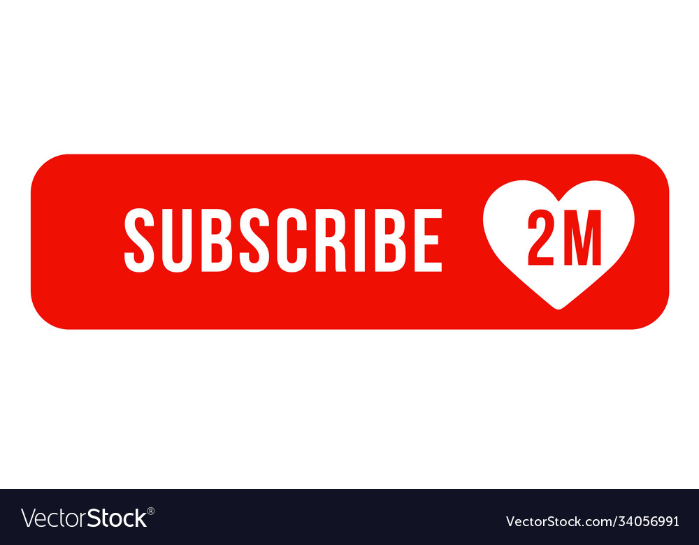 Subscribe - button red color with handon