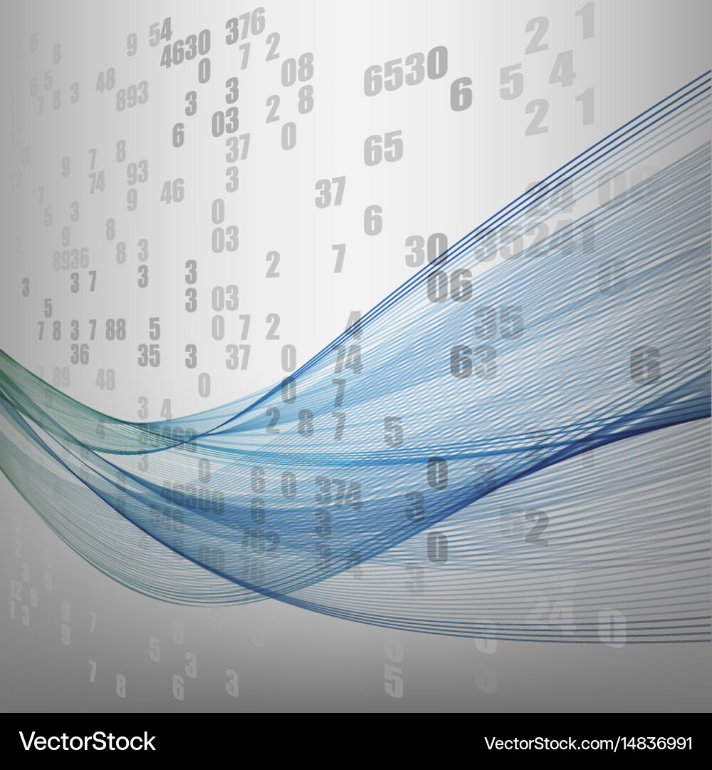 Technology background with abstract wave Vector Image