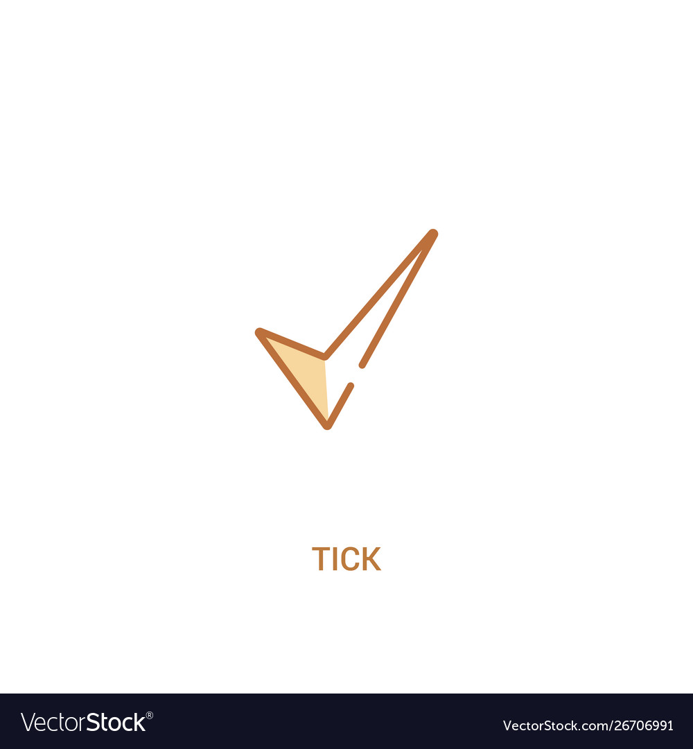 Tick concept 2 colored icon simple line element