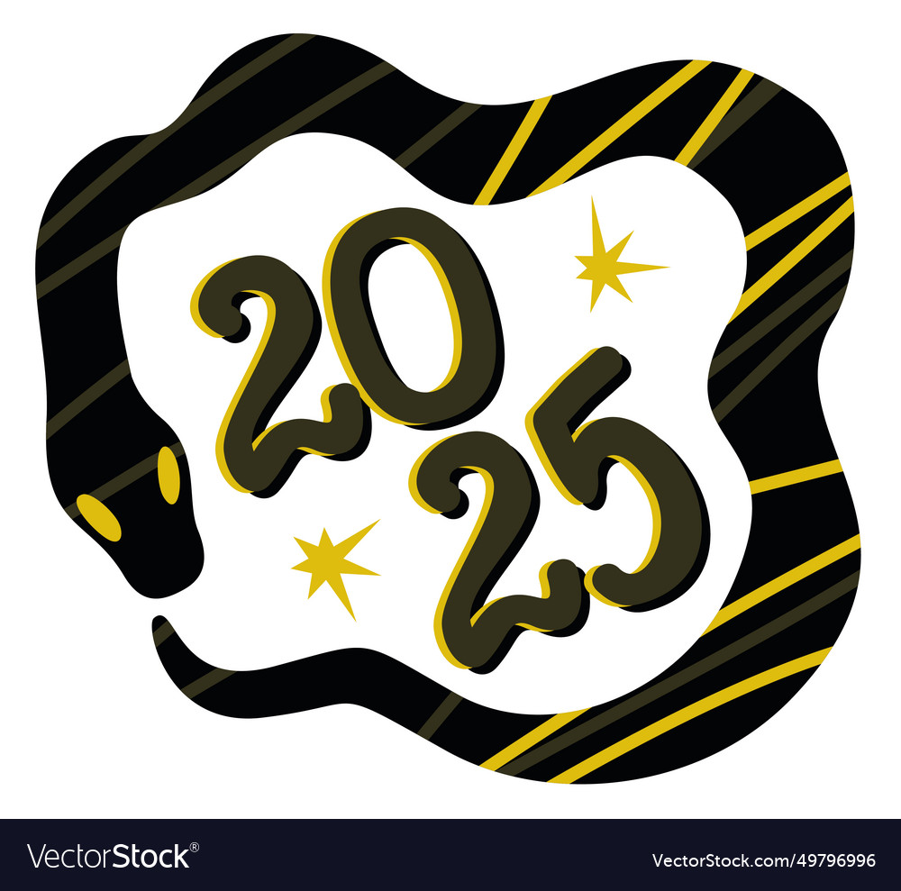 2025 chinese year of snake bright isolated Vector Image