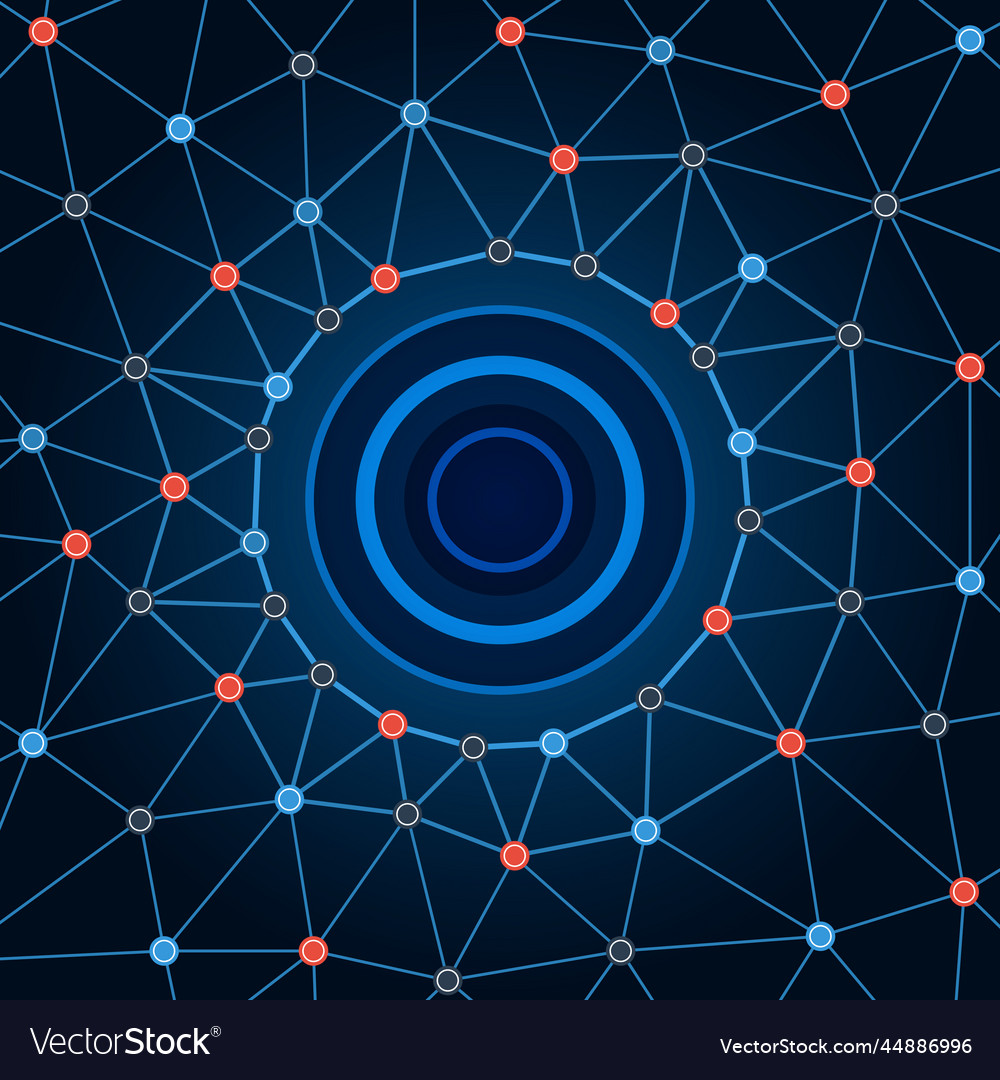 Background network circles dots