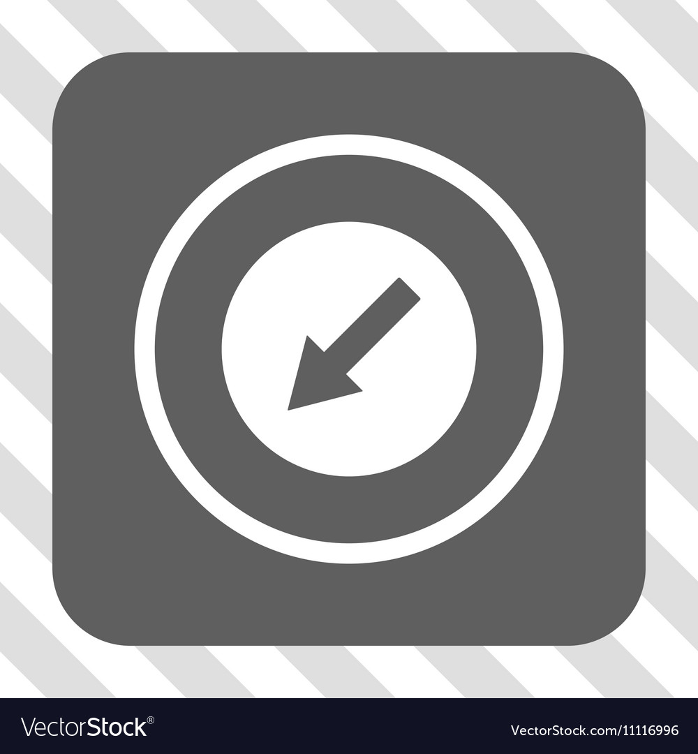 Down-left rounded arrow square button