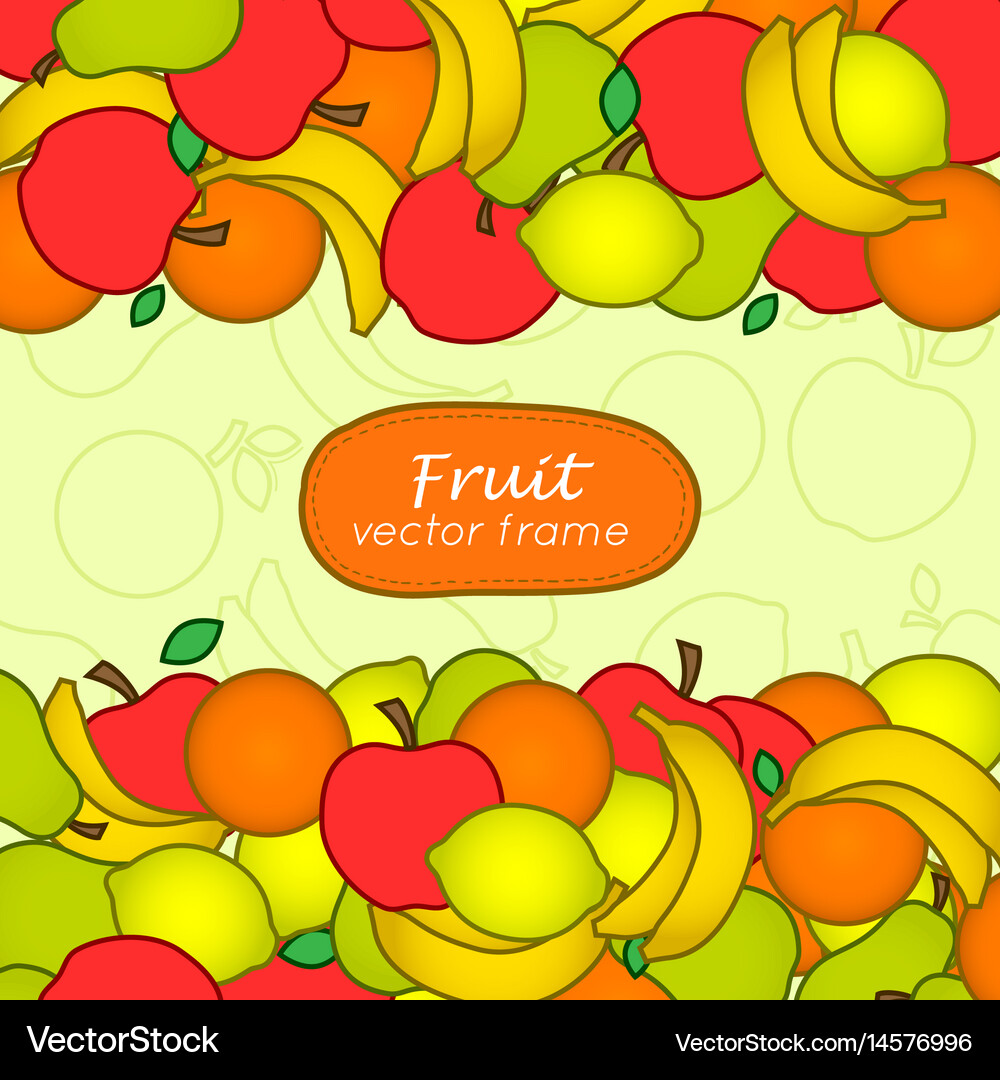 Fruit frame Royalty Free Vector Image - VectorStock