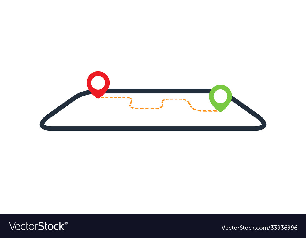 Gps navigation map with pin vector image Gps navigation map with pin