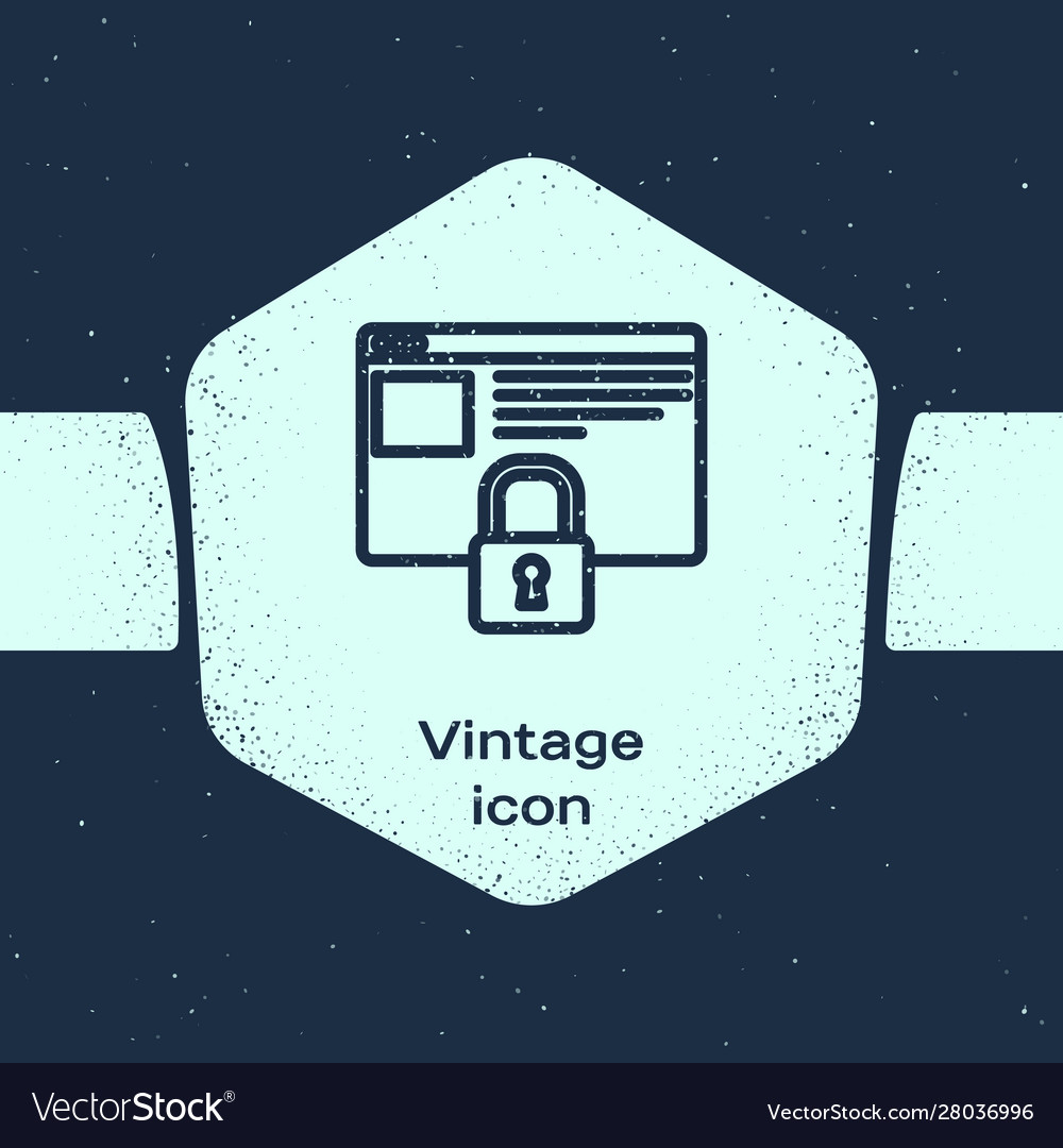 Grunge line secure your site with https ssl icon vector image Grunge line secure your site with https ssl icon