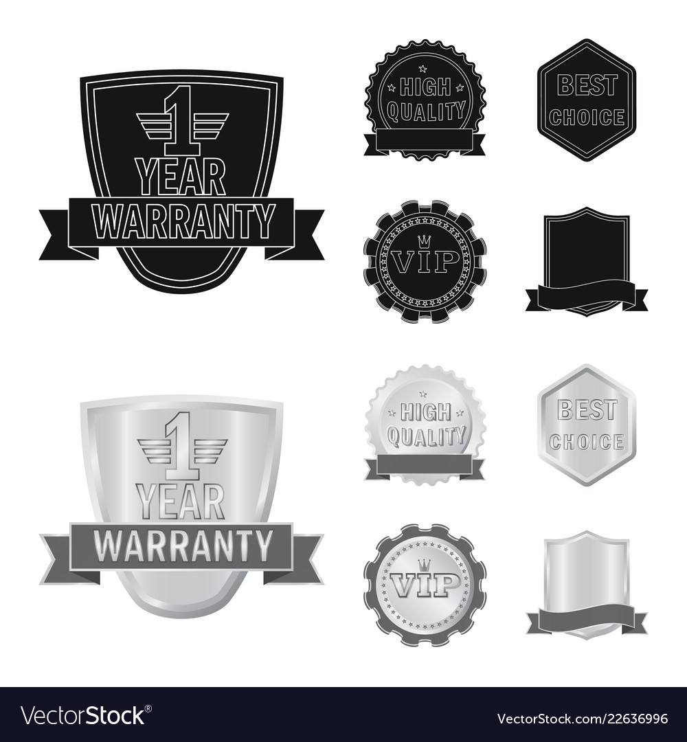 Isolated object of emblem and badge symbol vector image Isolated object of emblem and badge symbol