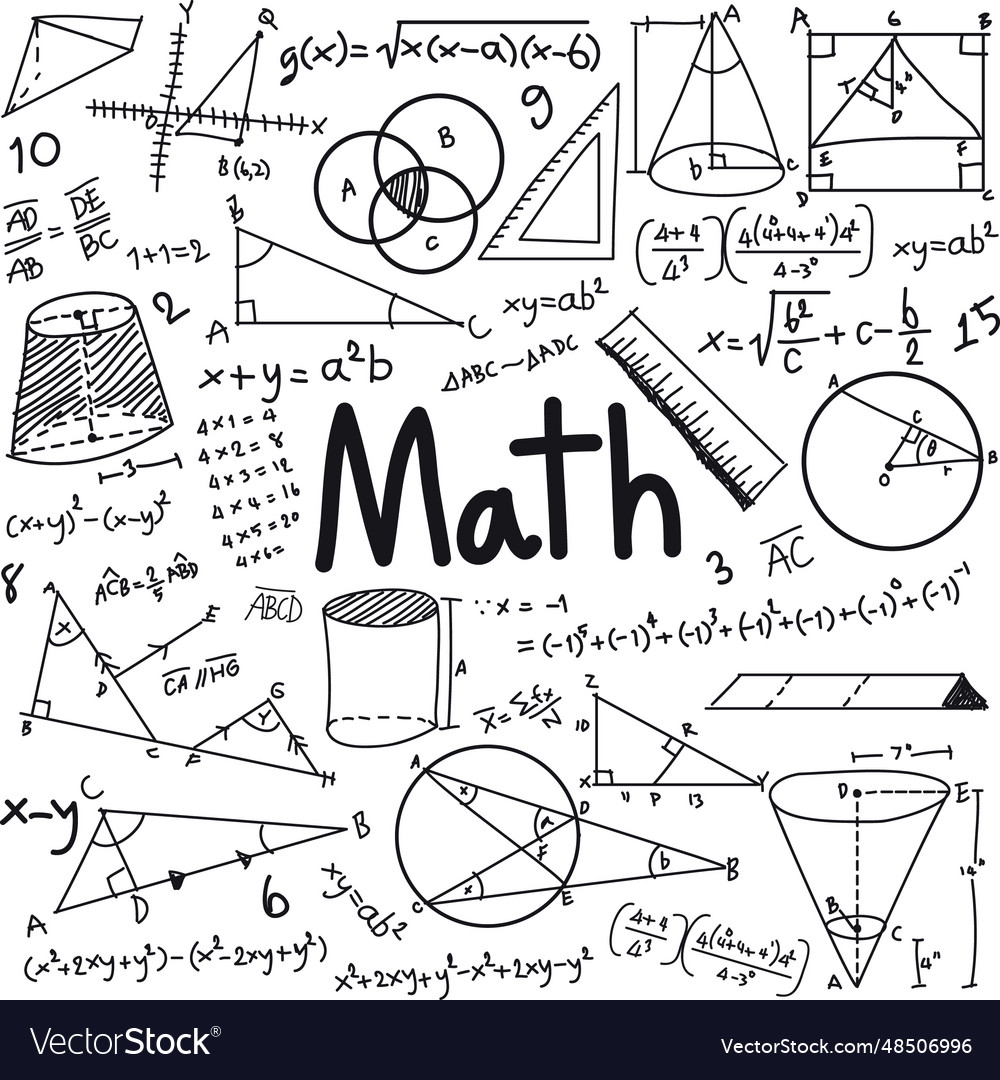 Math theory and mathematical formula Royalty Free Vector