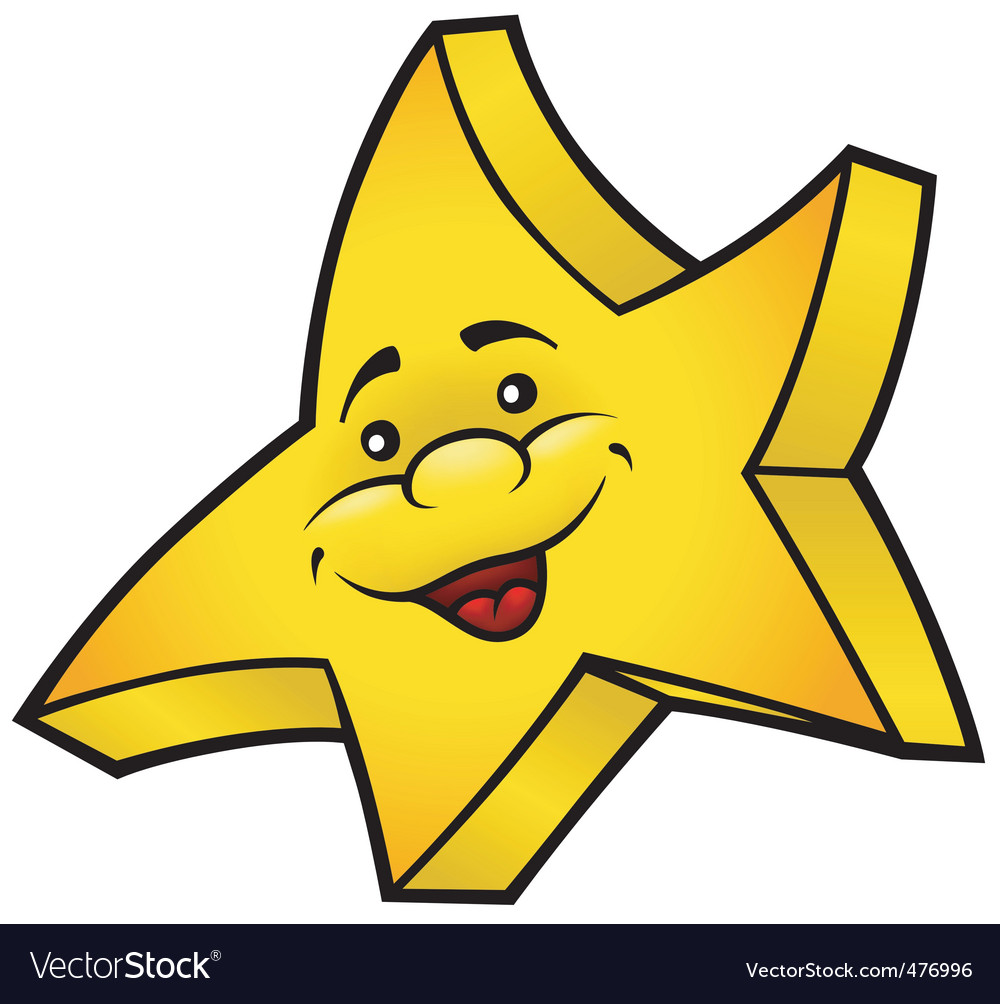 Smiling star Royalty Free Vector Image - VectorStock