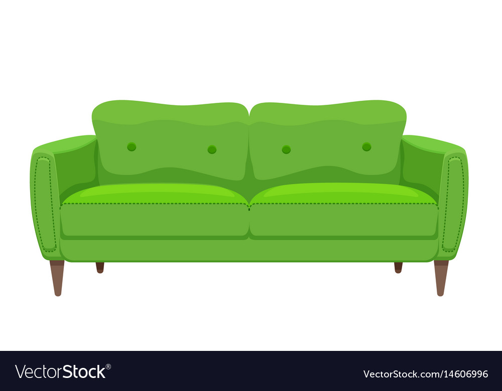 Sofa and couches colorful cartoon Royalty Free Vector Image