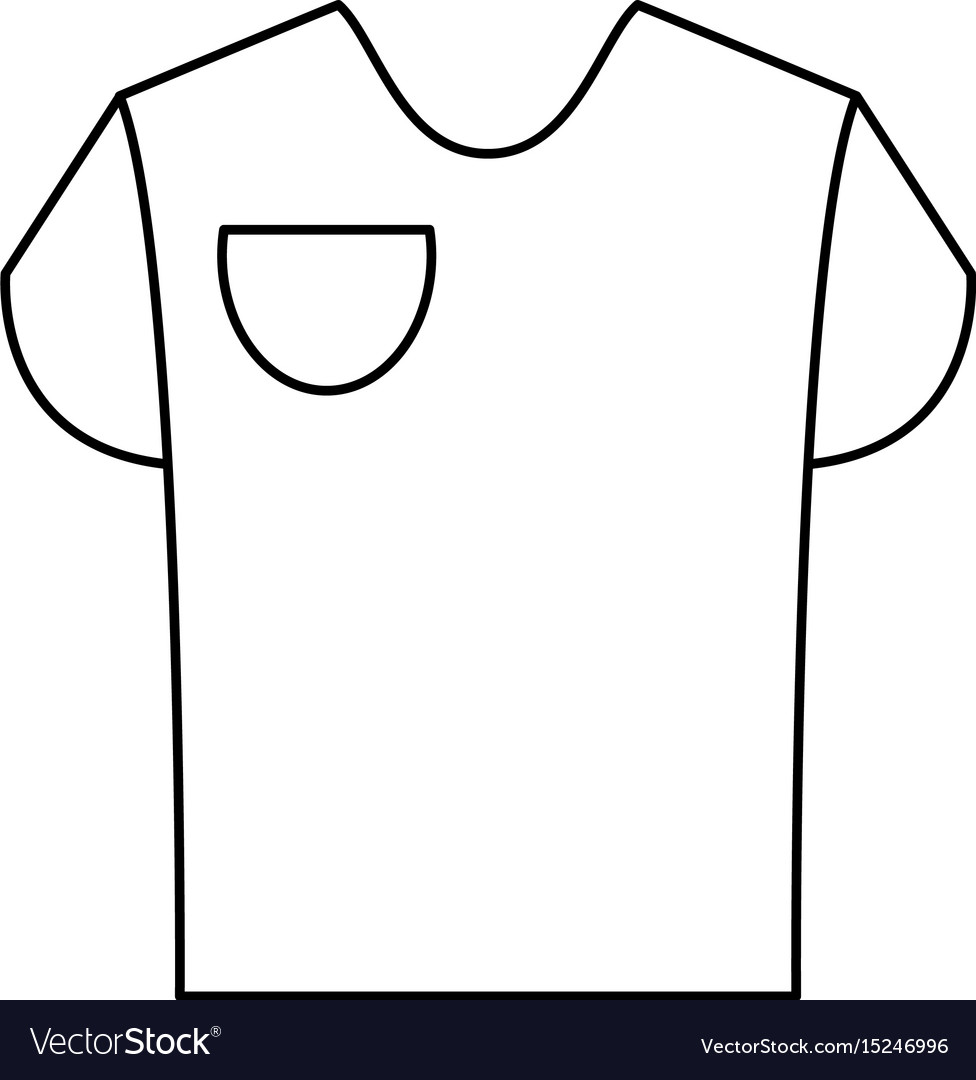 T shirt with front pocket icon image Royalty Free Vector