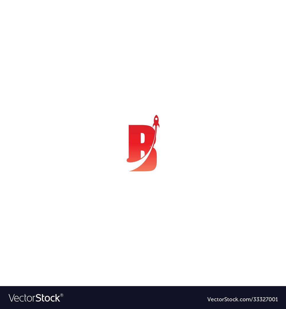 Alphabet icon combine with rocket