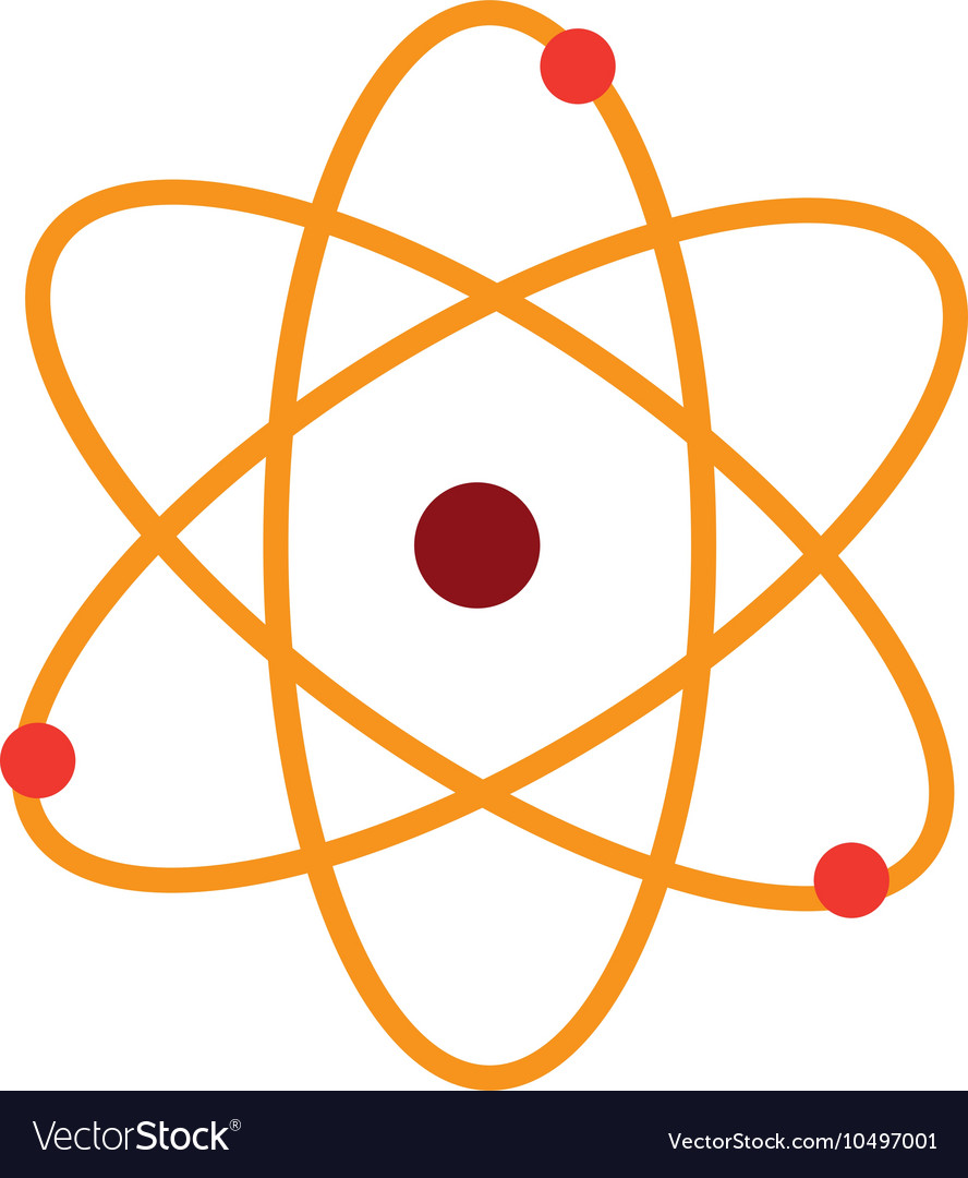 Atom chemistry nuclear molecular isolated Vector Image