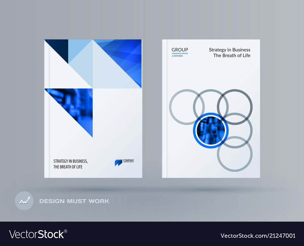 Brochure design triangular template colourful vector image Brochure design triangular template colourful