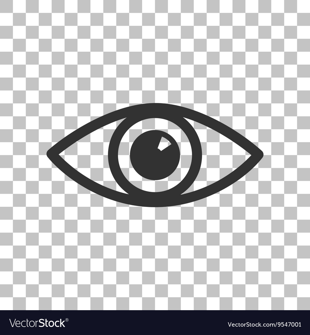 Eye sign Dark gray icon on Royalty Free Vector Image