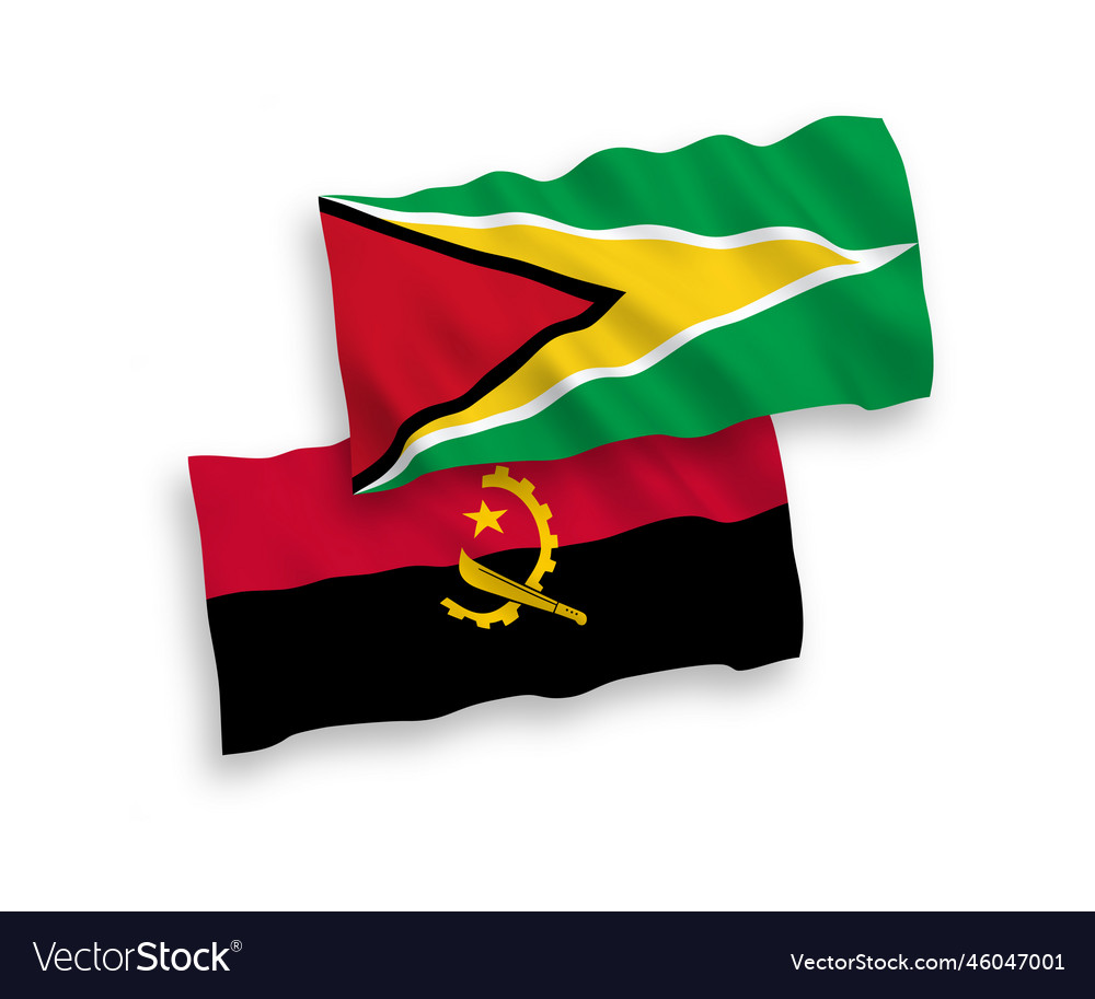 Flags of co-operative republic guyana Royalty Free Vector