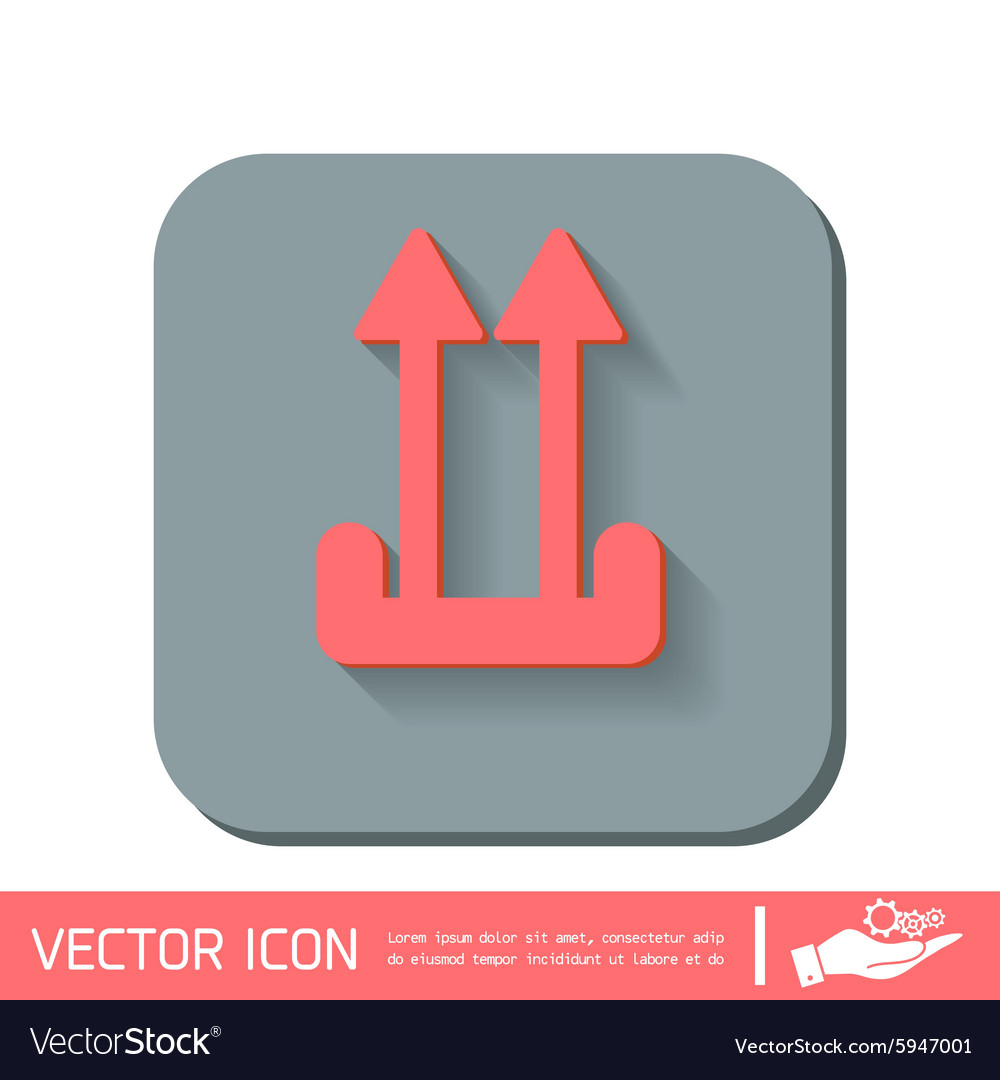 Fragile symbol arrow up logistic icon