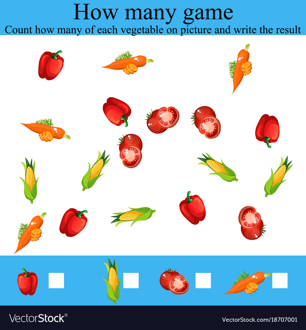How many vegetables. How many vegetables
