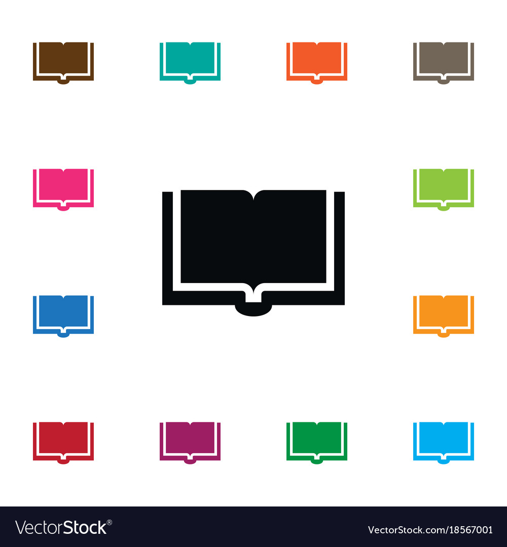 Isolated learning icon dictionary element