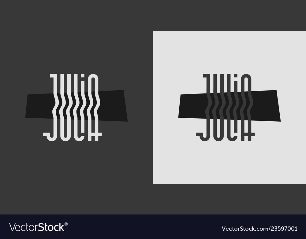 Julia logo lettering Royalty Free Vector Image