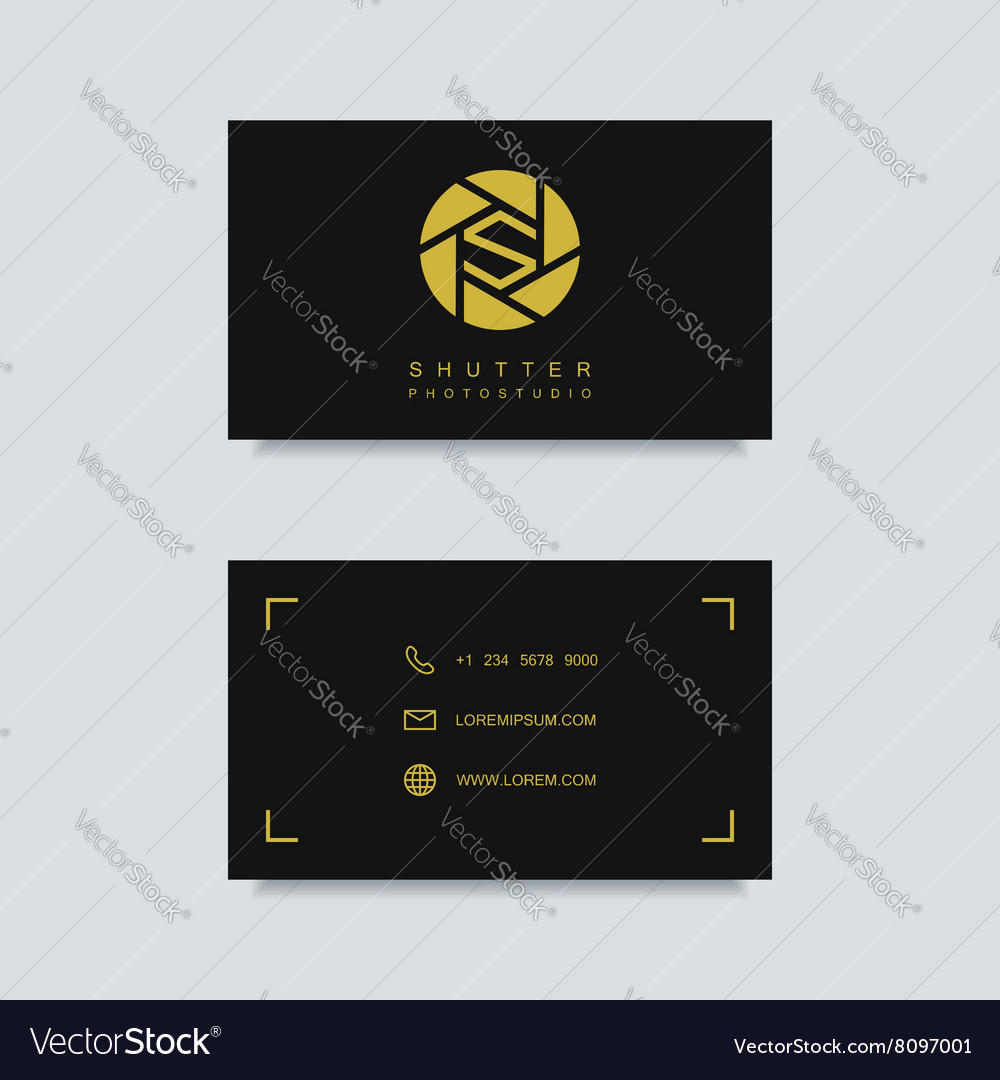 Photographer Business Card Template from cdn2.vectorstock.com