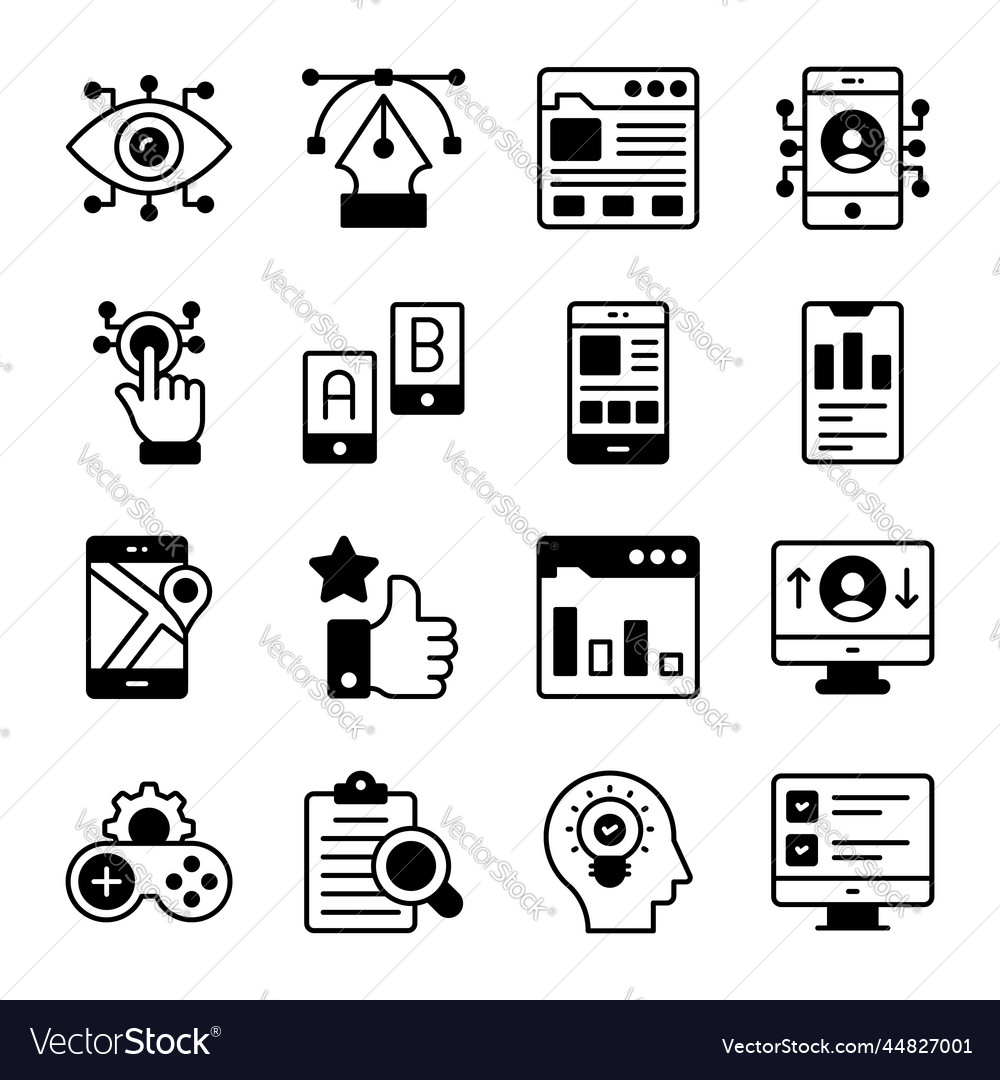Set of user interface icons web design