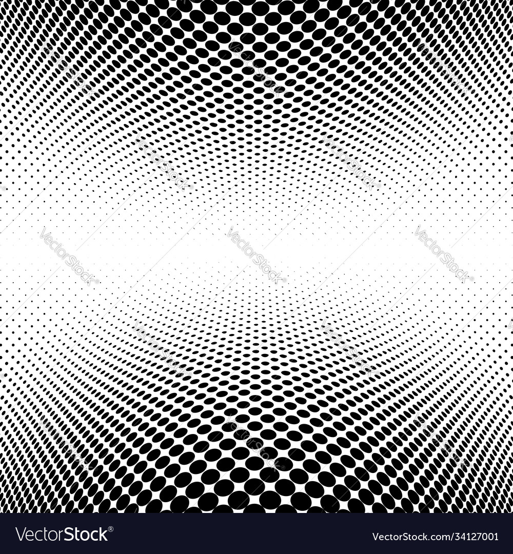 Spherical distortion halftone dots element orb vector image Spherical distortion halftone dots element orb