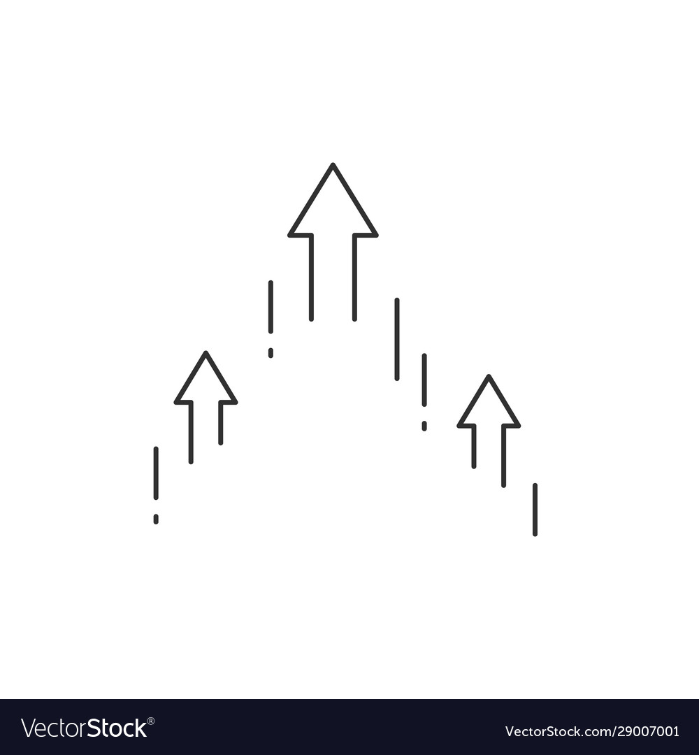 Transfer arrows moving upward outline icon linear Vector Image Transfer arrows moving upward outline icon linear