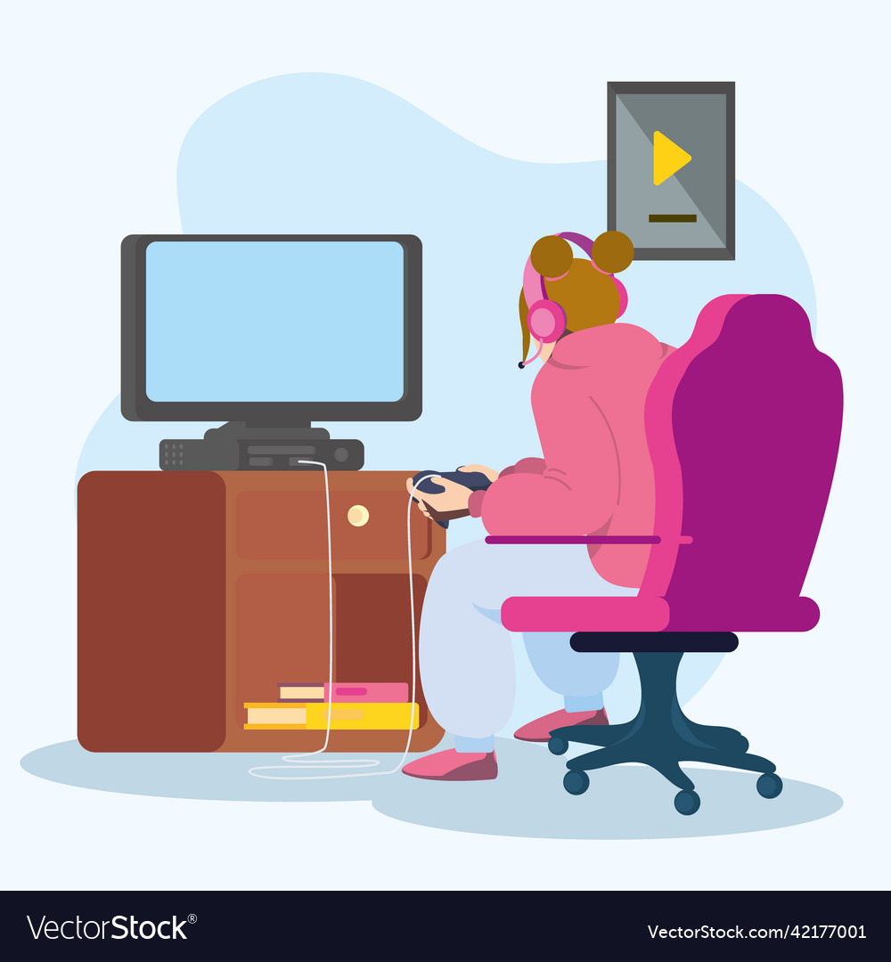 Woman gamer poster