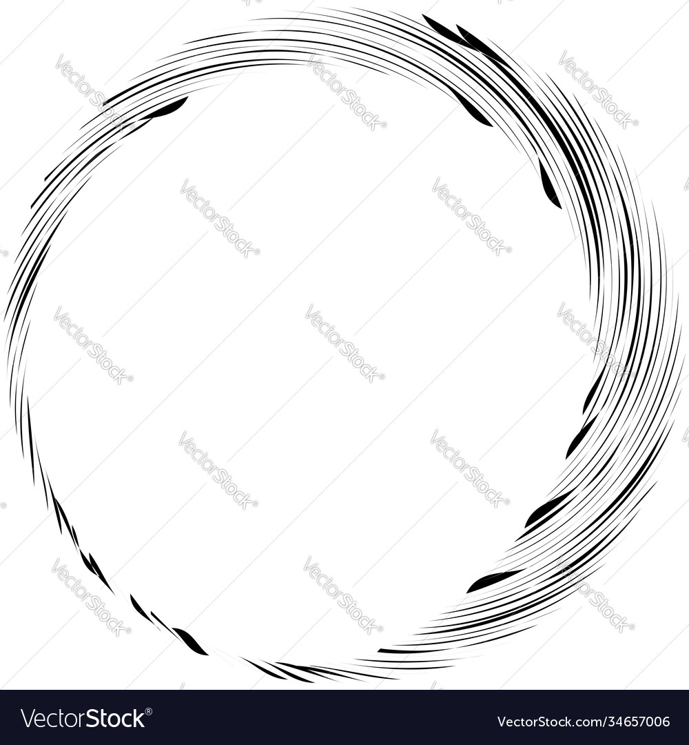 Circular spiral swirl twirl design element