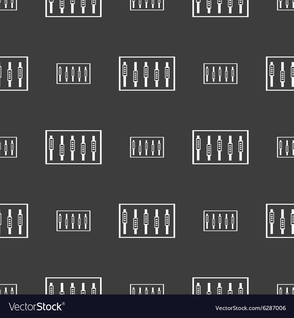 Dj console mix handles and buttons level icons