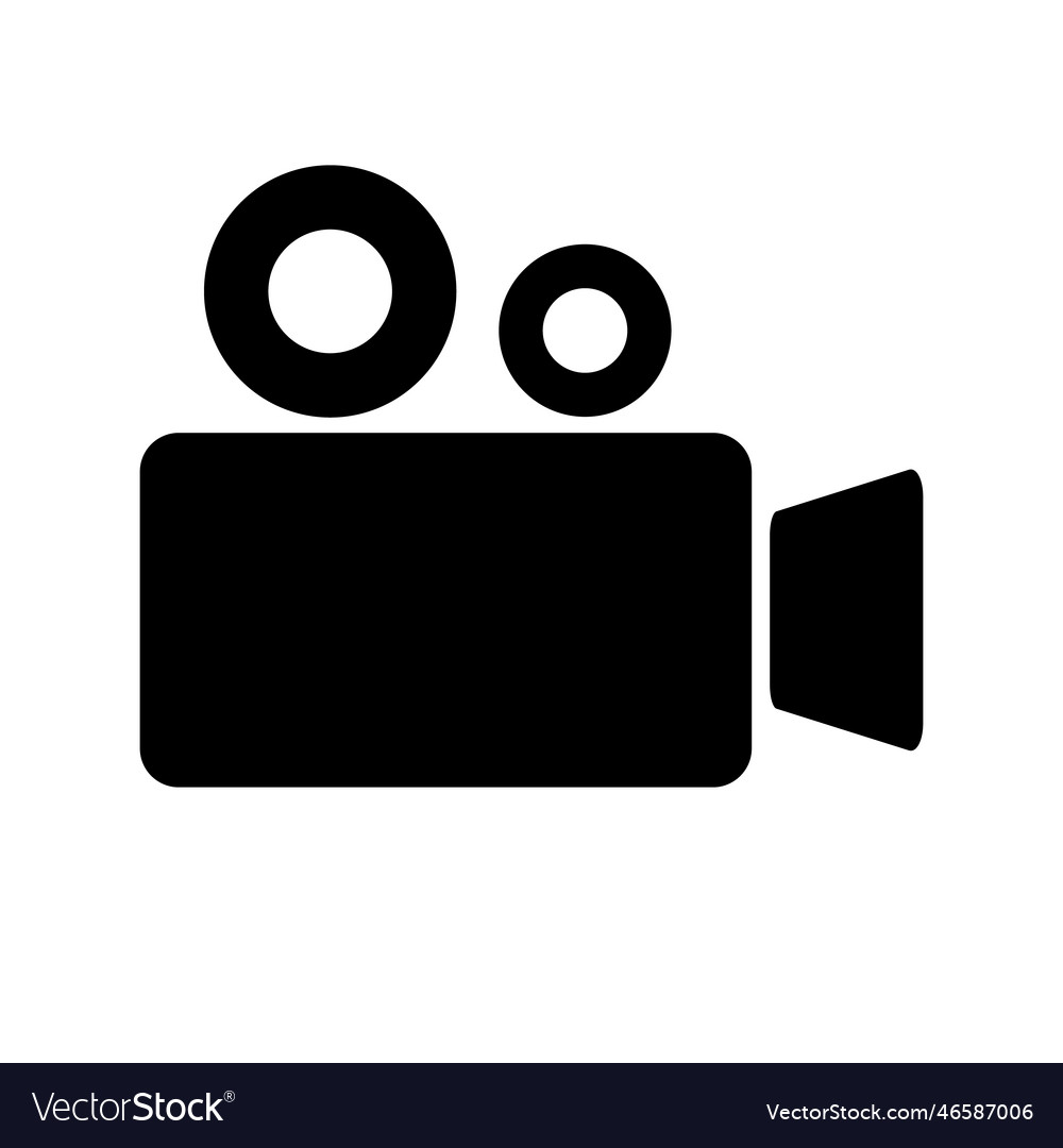 Film camera icon or reel Royalty Free Vector Image