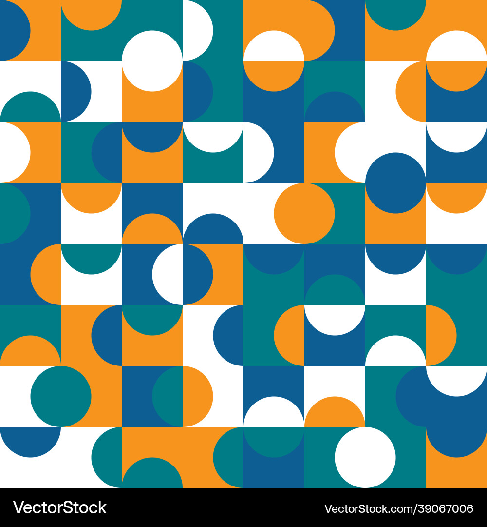 Geometric seamless pattern design with circles Vector Image