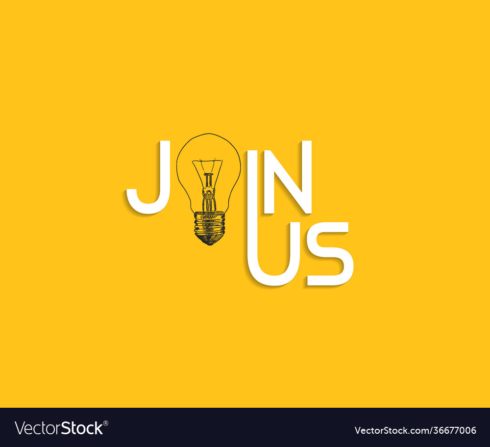 Join us concept for business recruiting design Vector Image