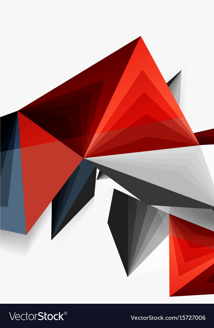 Low poly style 3d triangle line