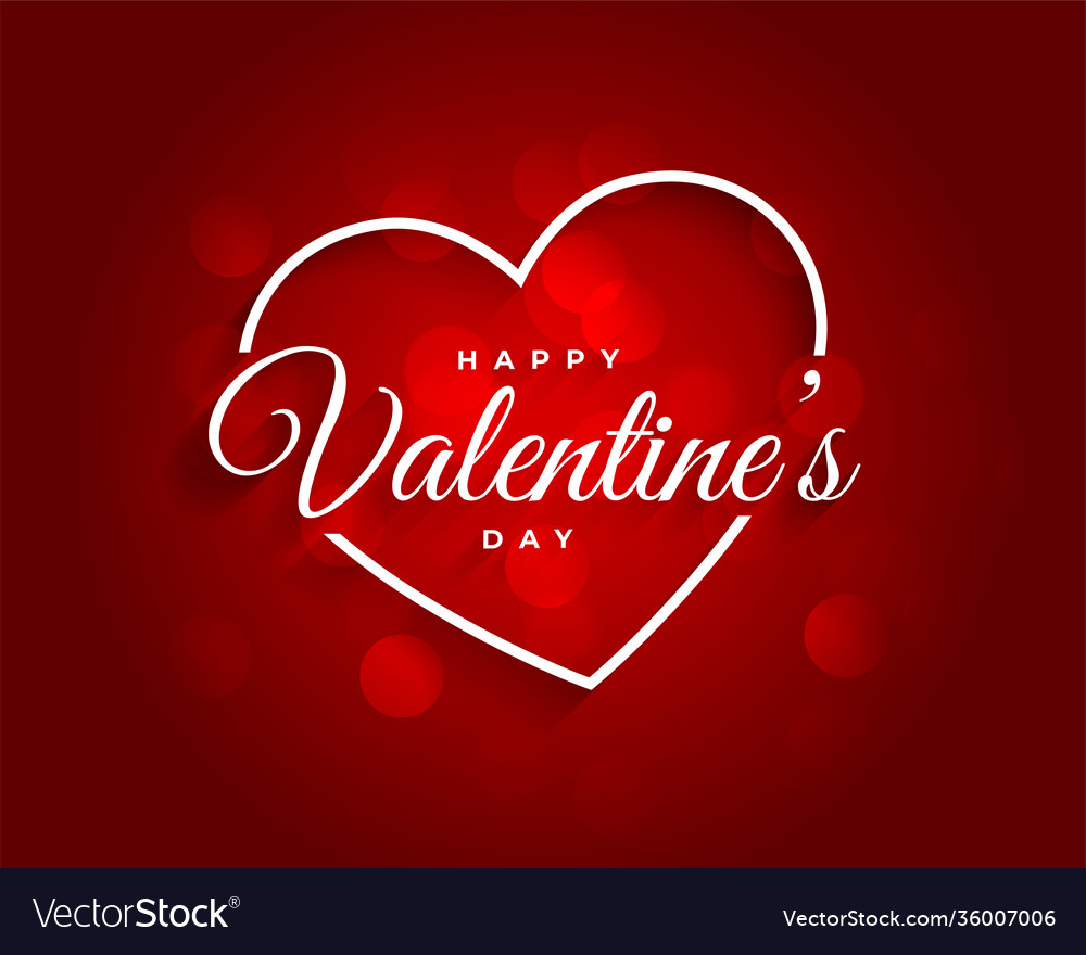 Red beautiful valentines day background design Vector Image