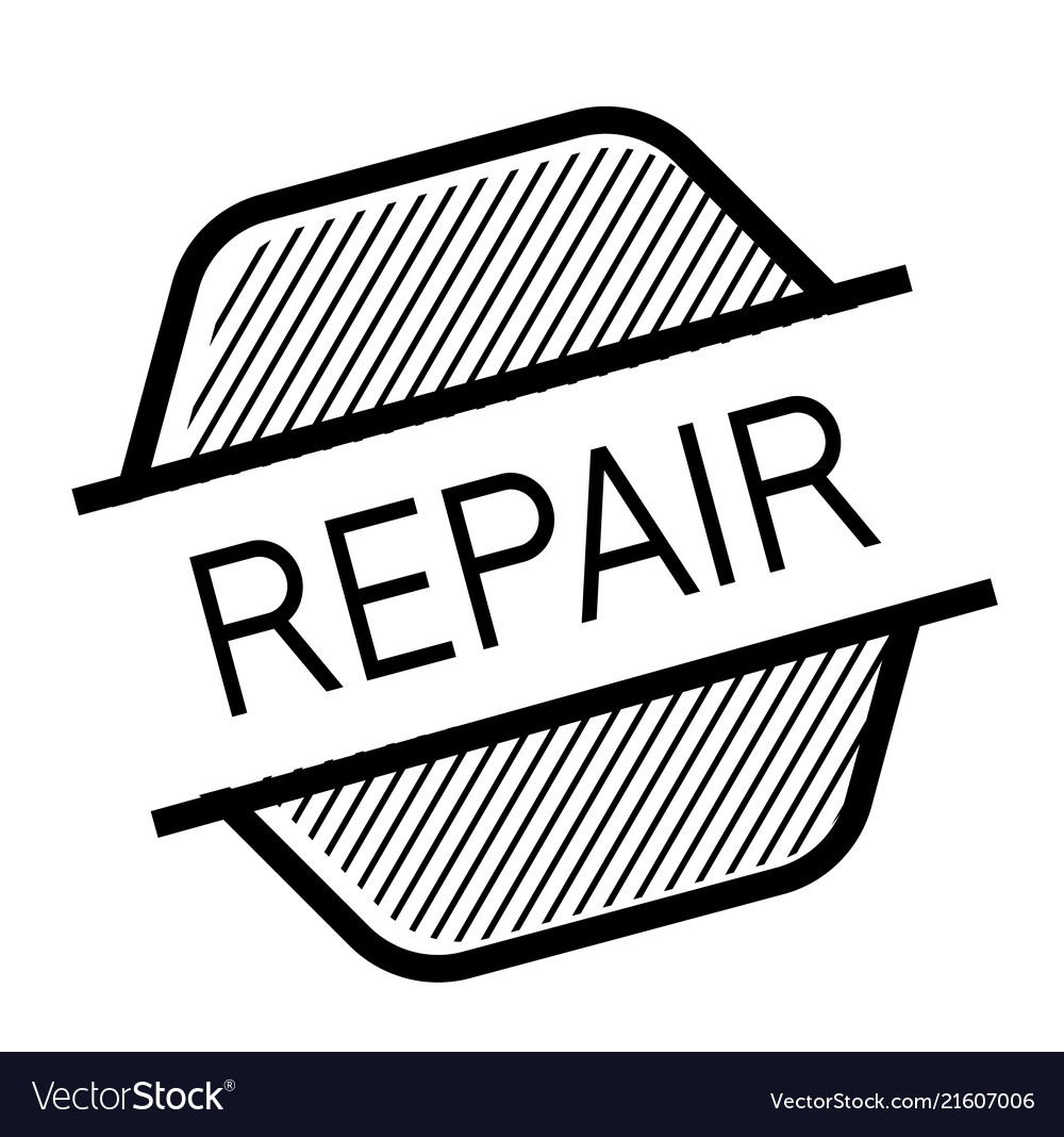 Repair black stamp Royalty Free Vector Image - VectorStock