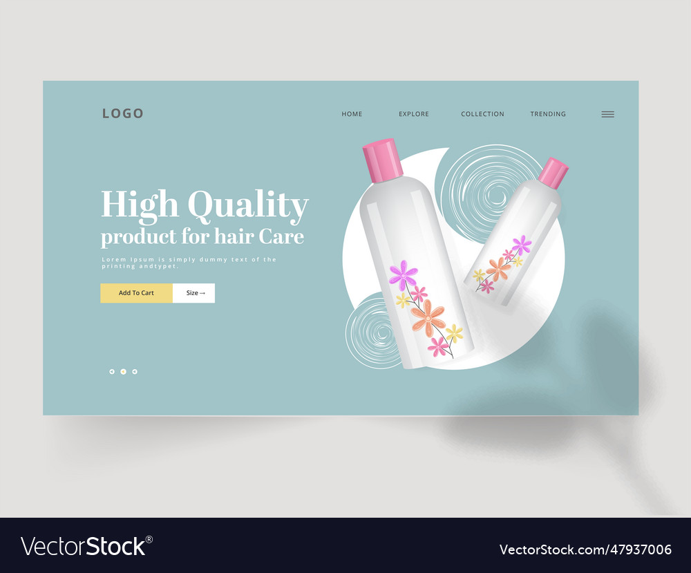 Responsive landing page or web banner design