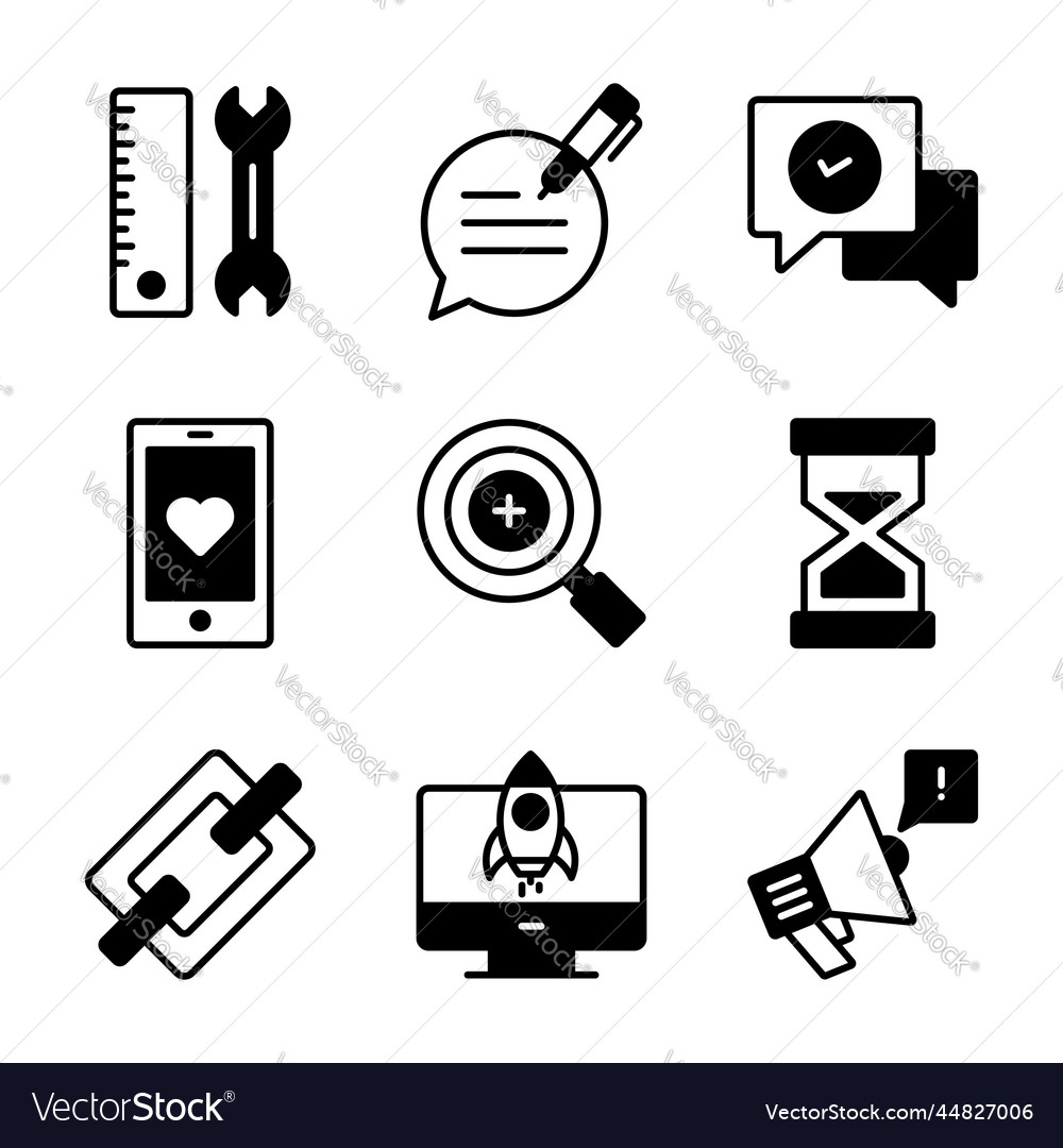 Set of user interface icons web design