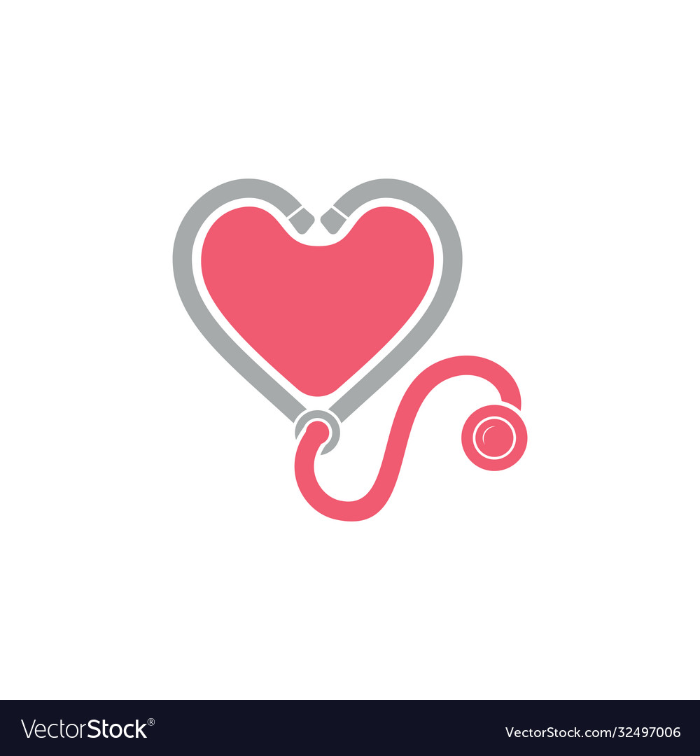 Premium Vector, Medical tool stethoscope isolated on white with heart  symbol