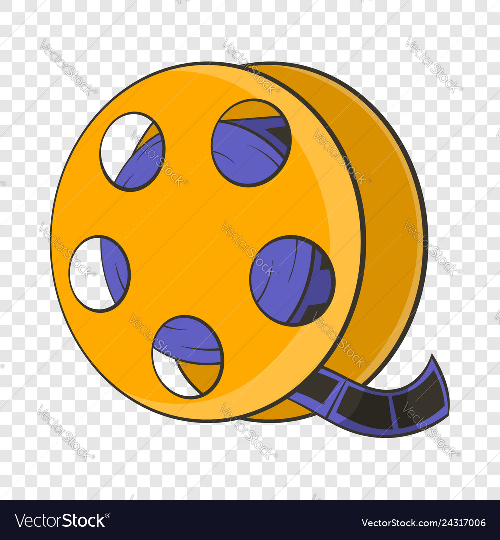 Tape with film icon cartoon style Royalty Free Vector Image