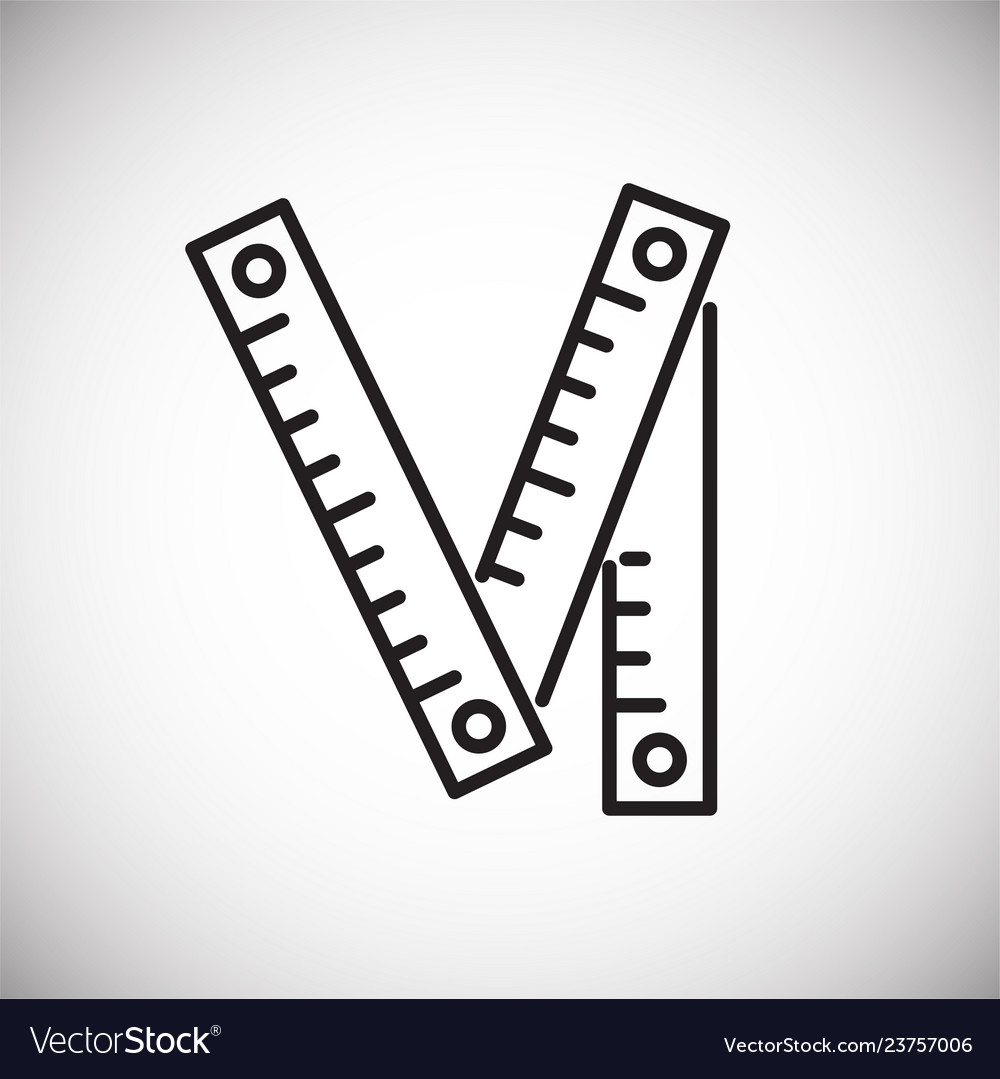 Tool meter line icon on white background