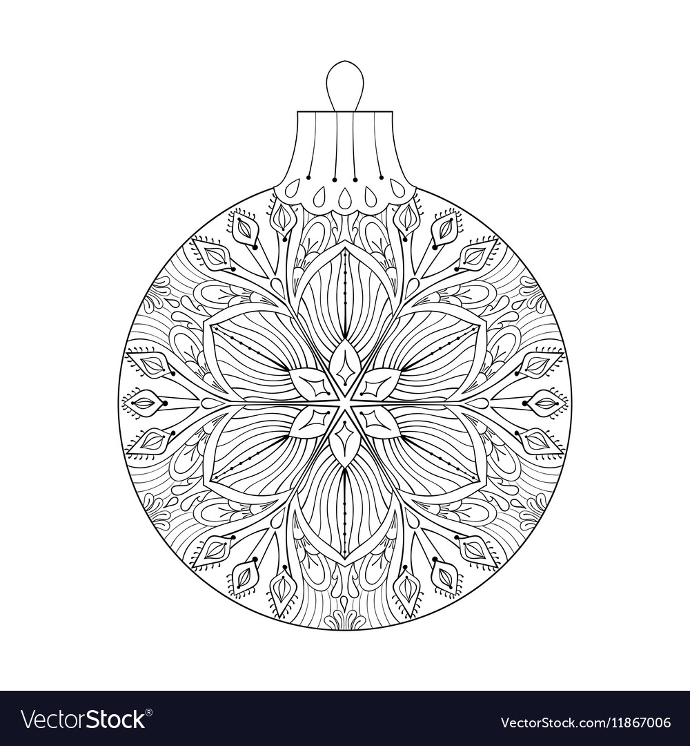 Vintage Christmas Ornament with Mistletoe