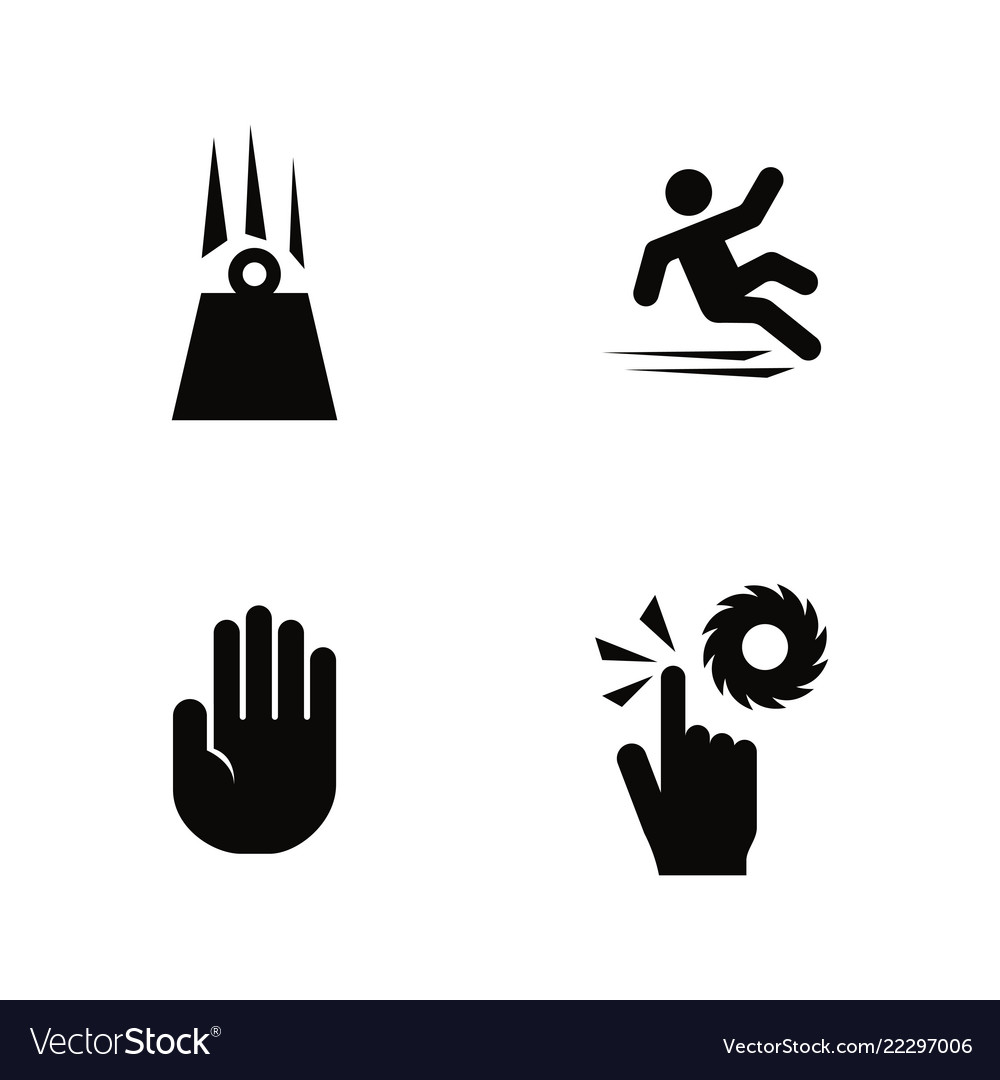 Warning attention simple related icons vector image Warning attention simple related icons