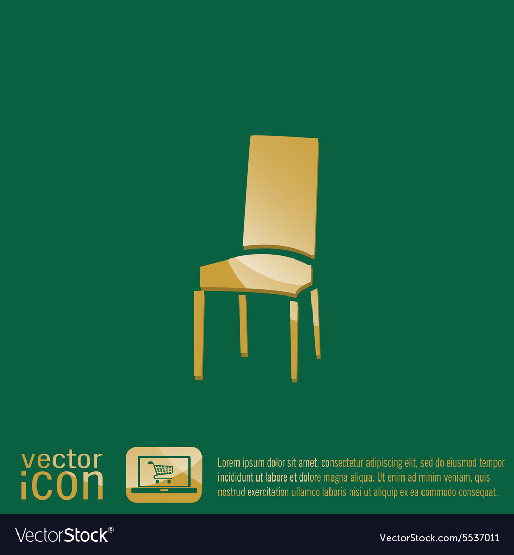 Chair icon symbol furniture home interior