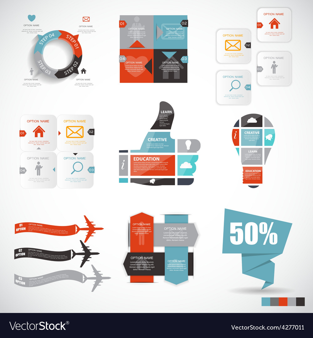 Collection of infographic templates for business