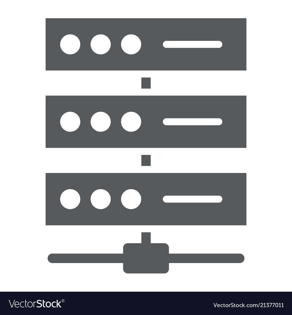 Data network glyph icon and analytics