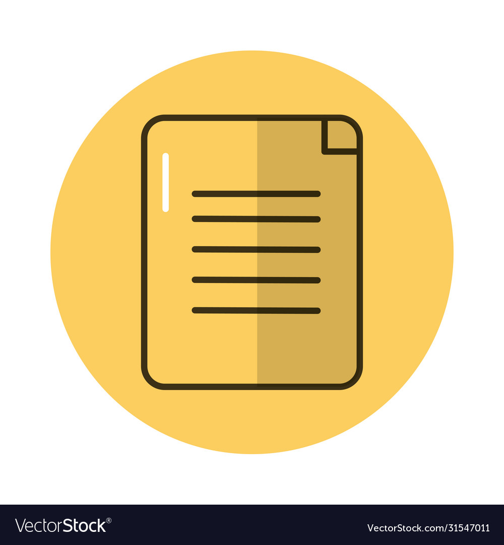 Document file paper block style icon