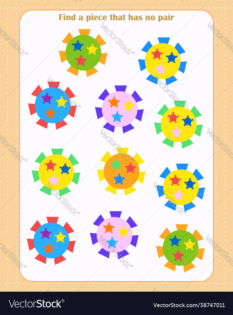 Logic game for children find which shape